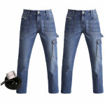 Kapriol - lot de 2 pantalons jeans denim bleu + ceinture taille: m