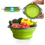 Lot de 2 passoires pliables de comfify - passoires d'�vier pour cuisine - tailles 2 et 3 pintes / 8  ...