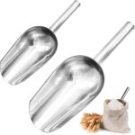 Lot de 2 pelles à farine en acier inoxydable 19cm(8 pouces) et 22cm(9pouces) - pelle à café pour cuisine, ... Lot de 2 pelles à farine en acier inoxydable 19cm(8 pouces) et 22cm(9pouces) - pelle à café pour cuisine, ...