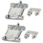 Lot de 2 pi�ces coulissantes pour porte de garde - robe, roues, roues, roues, rouleaux, guides avec tampon ...