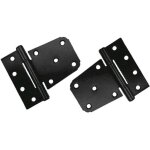Lot de 2 piezas charni�re porte lourde, charni�res en acier au carbone noir, charni�res de porte plates ...