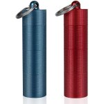 Lot de 2 piluliers portables journaliers, 3 compartiments, �tui � pilules �tanche en alliage d'aluminium, ...