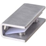 Rhg lot de 2 pinces de fixation pour porte de douche en verre - charni�res fixes en acier inoxydable ...