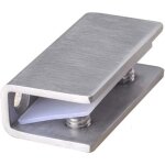 Lot de 2 pinces de fixation pour porte de douche en verre - charnires fixes en acier inoxydable - supports ...