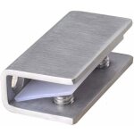 Lot de 2 pinces de fixation pour porte de douche en verre - charni�res fixes en acier inoxydable - supports ...