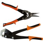 Lot de 2 pinces plaquiste ? 1 cisaille � t�le type aviation + 1 pince � sertir - mondelin