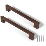 Lot de 2 poign�es en bois massif pour armoire porte tiroir commode tiroir couleur bois original style ...