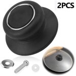 Lot de 2 poign�es de couvercle de casserole en verre, bouton de couvercle de casserole anti - br�lure, ...