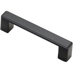Lot de 2 poign�e placard cuisine noir 96mm, carr�e poign�e de porte alliage de zinc poign�es tiroirs ...