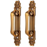 Lot de 2 poign�es de porte en alliage de zinc antique de style europ�en, accessoire de quincaillerie ...