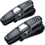 Lot de 2 porte - lunettes pour pare - soleil, avec clip pour lunettes de soleil ou cartes, noir