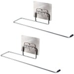 Lot de 2 porte - rouleaux d'essuie - tout, en acier inoxydable, extra r�sistant, argent�