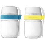 Lot de 2 pots en verre pour yaourti�re lagrange 440401