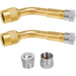 Lot de 2 rallonges de valve coud�es - 135� - en cuivre - pour moto, voiture, v�lo, scooter