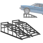 Lot de 2 rampes d?acc�s voiture r�glables 2000 kg, plateforme de levage robuste pour voiture, suv et ...