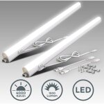 B. k. licht - lot de 2 r�glettes led pour cuisine et atelier, platine led 15w, longueur 873 mm, 1500 ...