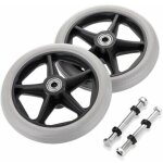 Lot de 2 roues en caoutchouc 6 pouces ? antid�rapantes et r�sistantes � l'usure ? installation facile ...