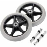 Lot de 2 roues en caoutchouc 6 pouces ? antid�rapantes et r�sistantes � l'usure ? installation facile ...