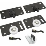 Lot de 2 rouleau de porte coulissante rail porte coulissante placard, roues coulissantes 30 mm roulette ...