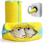 Lot de 2 sac lavage chaussures machine � laver, r�utilisable portable 360� sac de lavage pour chaussures ...