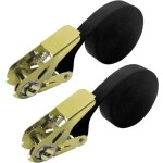 Lot de 2 sangles d'arrimage � cliquet de 6 m - noir - capacit� d'arrimage : 800 kg - r�sistance � la ...