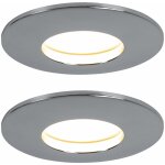 Lot de 2 spots encastrables led, spots plafond, spots, salon, salle de bain, lampes chromes