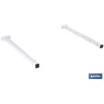 Lot de 2 supports longs pour �tendoirs muraux pliants, longueur 50, 5 cm, en acier (cordes non incluses) ...