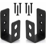 Vurahome - lot de 2 supports de porte en acier robuste pour porte de 2 x 4, barre de s�curit� en forme ...