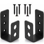 Lot de 2 supports de porte en acier robuste pour porte de 2 x 4, barre de s�curit� en forme de u - ymyny ...
