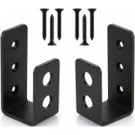 Lot de 2 supports de porte robustes en acier pour portes 2x4, barre de s�curit� en u