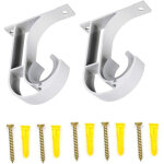 Lot de 2 supports de tringle � rideaux muraux ? fixations pour tringles, supports de plafond, supports ...