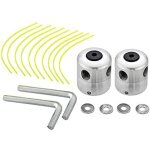 Lot de 2 t�tes de d�broussailleuse universelles en aluminium double t�te de ligne en nylon bobine de ...