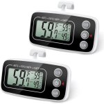 Lot de 2 thermom�tre de r�frig�rateur, thermom�tre num�rique de cong�lateur de r�frig�rateur avec grand ...