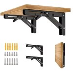 Lot de 2 tr�pieds pliables de 25 cm (10 pouces), support � monter soi - m�me, compatible avec les tables ...