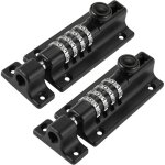Lot de 2 verrous � combinaison en alliage de zinc massif �pais, verrou coulissant de s�curit� avec mot ...