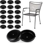 Lot de 20 capuchons ronds en plastique pour pieds de meubles de terrasse, pieds de chaise en fer forg�, ...