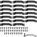 Lot de 20 crochets de suspension en m�tal en dents de scie avec vis pour cadres photo lourds, horloges ...