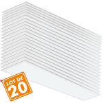 Lot de 20 dalles lumineuses led 40w 1200 x 300 mm garantie 3 ans temp�rature de couleur: blanc neutre ...