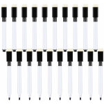 Lot de 20 petits feutres pour tableau blanc - feutres noirs pour tableau blanc sec avec gomme - pointe ...