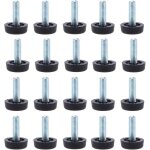 Lot de 20 pieds de nivellement pour meubles - m8 x 24 mm, protections pour pieds de table r�glables avec ...