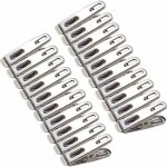 Lot de 20 pinces � linge inox( argent ) , 4. 5 cm petites pinces � linge m�tal pince linge inoxydable ...