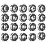 Lot de 20 roulements � billes 608 rs - en m�tal - � rainures - en acier carbone - avec double blindage ...