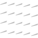 Lot de 20 supports d'�tag�res en bois jagmet, pas de profil 32mm, longueur 270mm, acier, blanc - emuca ...