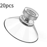 Lot de 20 ventouses avec filetage et �crous molet� m5, ventouse filet�e transparente � 40 mm, ventouse ...