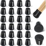 Lot de 24 prot�ge - pieds de chaise en silicone avec feutre, protection anti - rayures, ronds et silencieux, ...