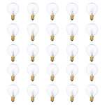 Lifcausal - lot de 25 ampoules de rechange g40 en tungstne 7 w 220 - 240 v transparent globe ampoule ...