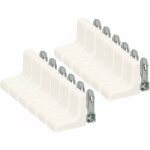 Lot de 25 supports d'�tag�re en m�tal avec rev�tement en plastique pour meubles blanc - kotarbau