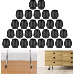 Lot de 28 embouts de pieds de chaise en caoutchouc antid�rapants pour pieds de table, anti - bruit, noirs ...