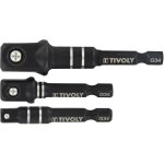 Lot de 3 adaptateurs hexa 6, 35mm impact pour douilles carres femelle 1 / 2' 3 / 8' 1 / 4' - tivoly