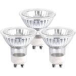 Lot de 3 ampoules halog�nes gu10 50w blanc chaud, indice de rendu des couleurs �lev�, �conomie d'�nergie ...